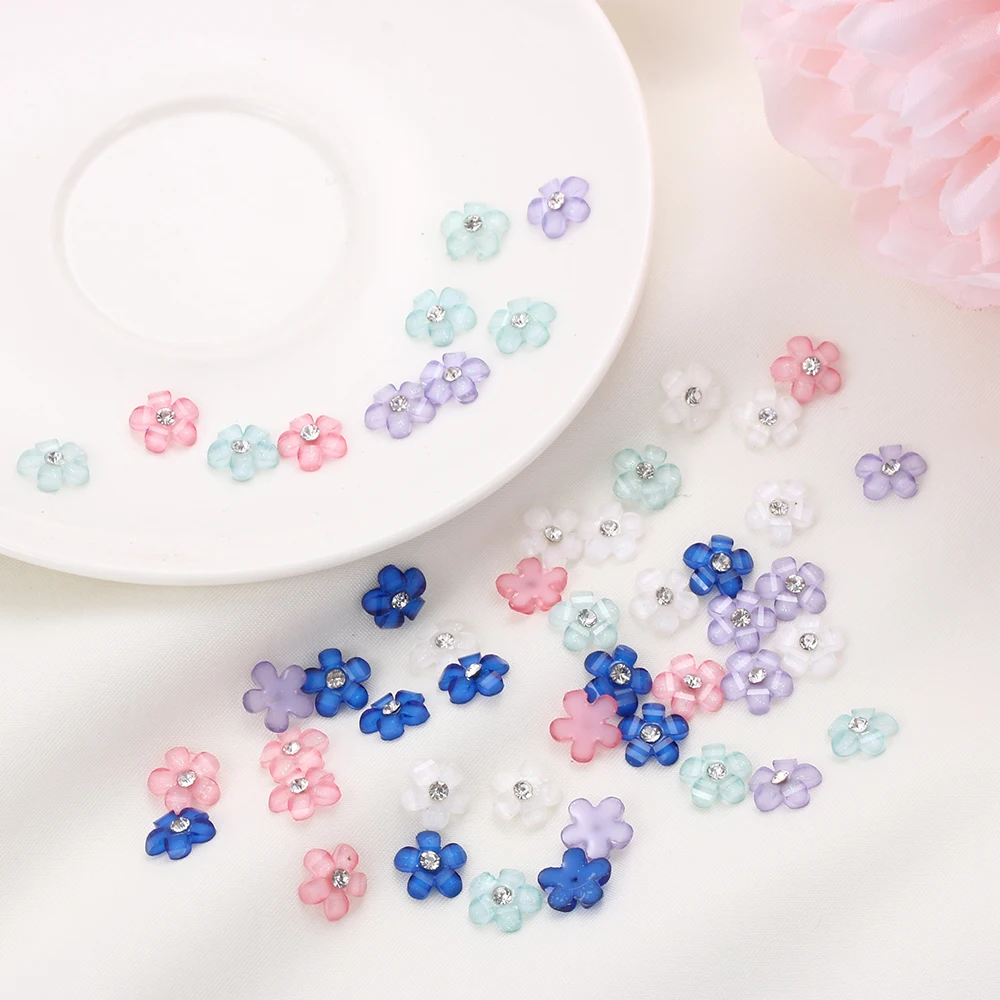 10 шт. мм стразы для дизайна ногтей в виде цветов 3d кристаллы модные блестящие