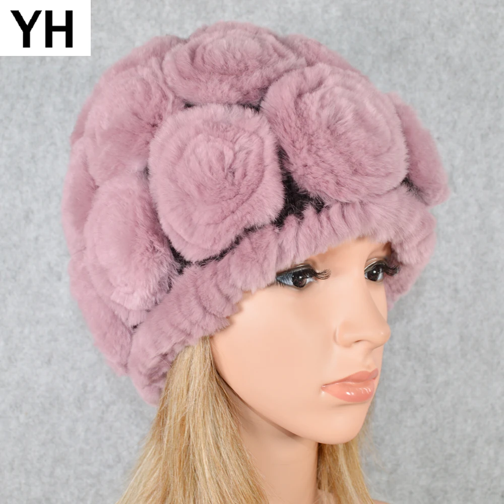 2021 Лидер продаж сапоги для русской зимы шапка из меха кролика рекс женщин