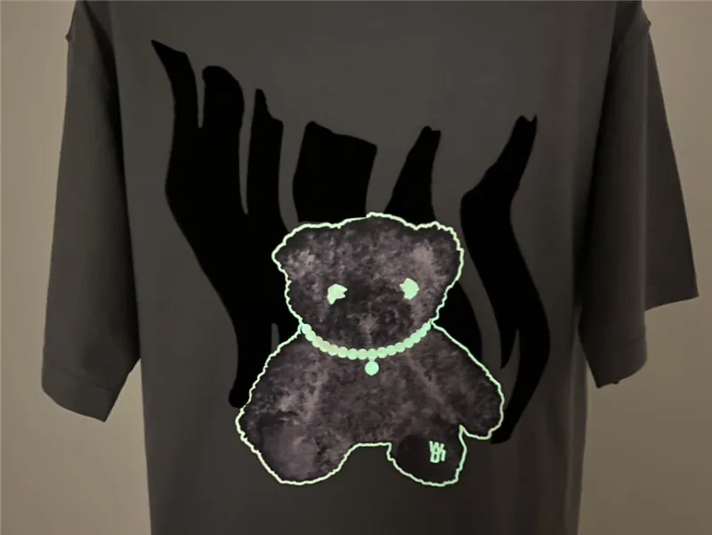 

Reflection Bear We11done T-shirt Men Women 1:1 High Quality Tops Tee Welldone Summer Style