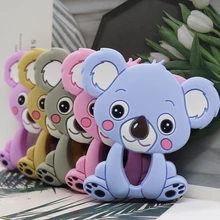 Itymama Детские Силиконовые Прорезыватели, BPA бесплатные прорезыватели, игрушки для зубов, коала, детское кольцо, прорезыватель, силиконовые бусины, сделай сам, цепочка, детский продукт