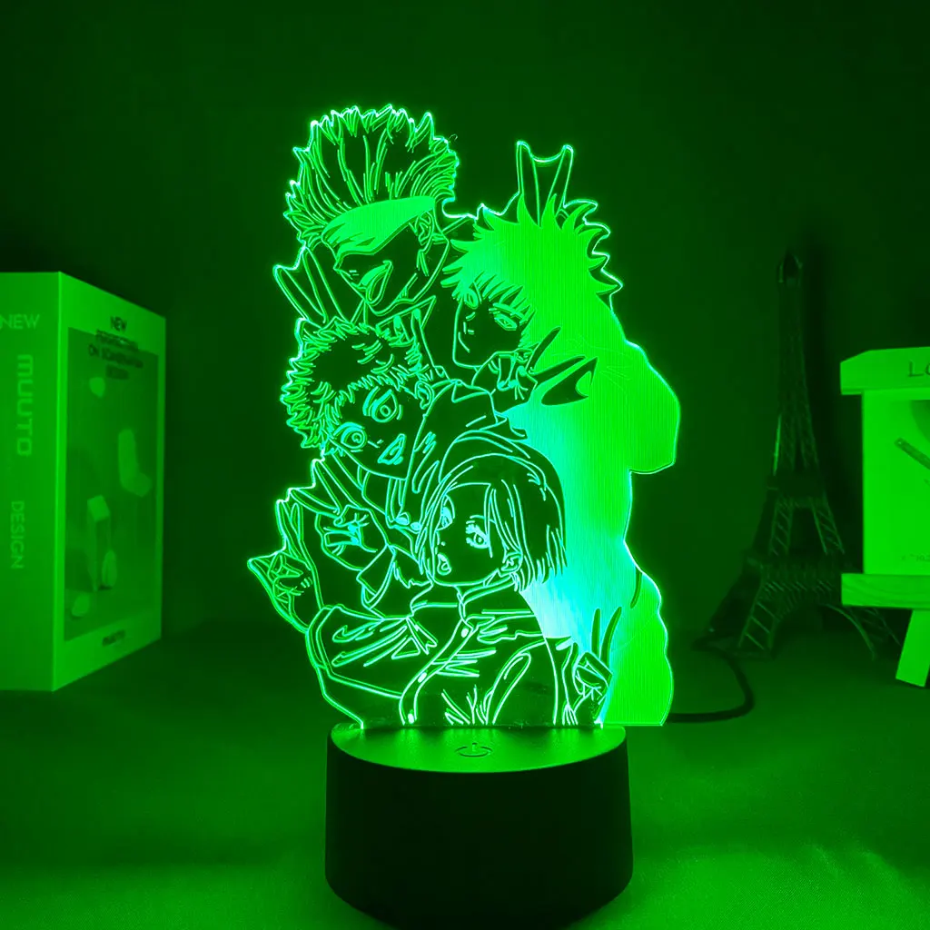 

Led Panel Lights Anime Figure Jujutsu Kaisen 3D Lamp USB Light Valentines Day Gift For Boyfriend Anime Light