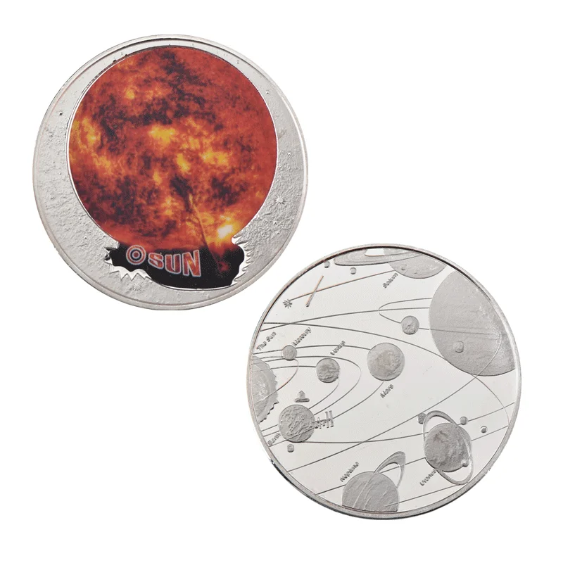 WR 10 шт. серебряные монеты с системой солнечных батарей коллекционные предметы