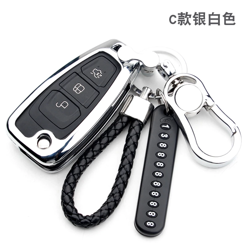 

3 Button Zinc alloy Car Remote Key Fob Shell Cover Case For Ford Ranger C-Max S-Max Focus Galaxy Mondeo Transit Tourneo Custom