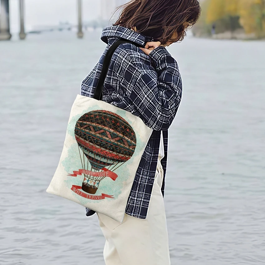 Женская Повседневная Сумка-тоут с принтом в британском стиле Модная пляжная