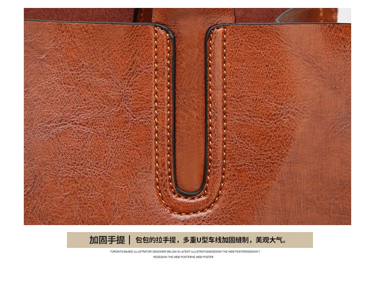 Genuine leather Women handbags New handbags Cross-border goods Simple handbag Ms. Briefcase Shoulder Messenger