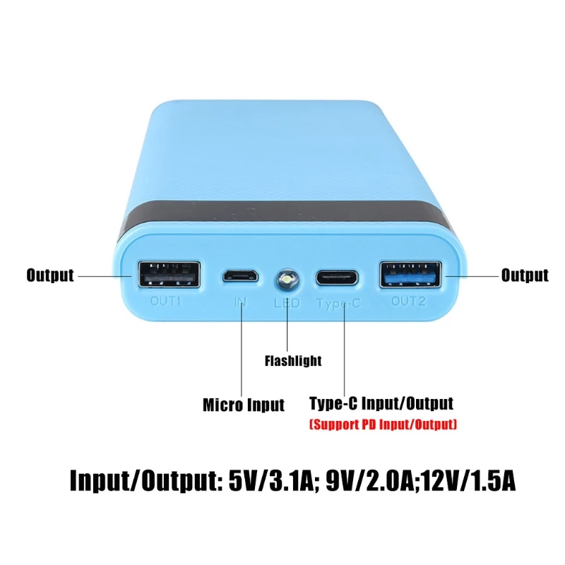 Съемный QC3.0 двойной USB ЖК дисплей DIY 8x18650 чехол для Аккумулятора Внешний