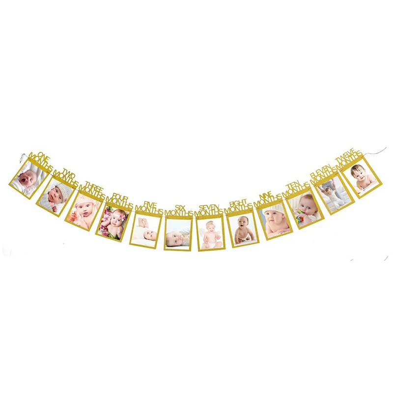 Гирлянда плакат сделай сам для детей 12 месяцев баннер на день рождения маленьких