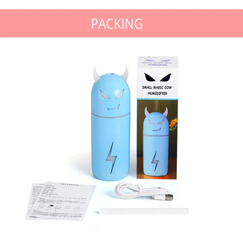 Ультразвуковой увлажнитель воздуха диффузор эфирного масла мини USB подключение