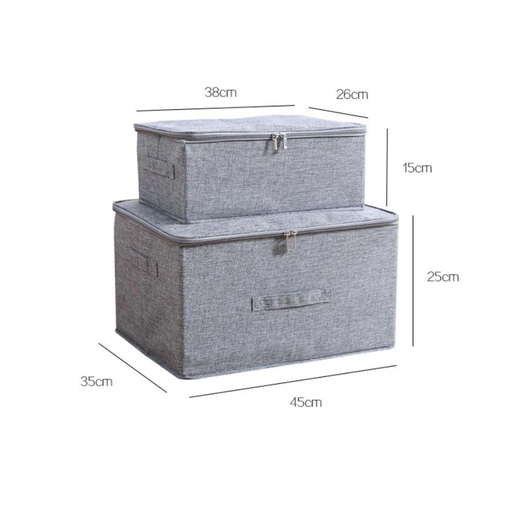 

Multifunctional Foldable Storage Boxes with Lids and Zipper Clothes Storage Organizers