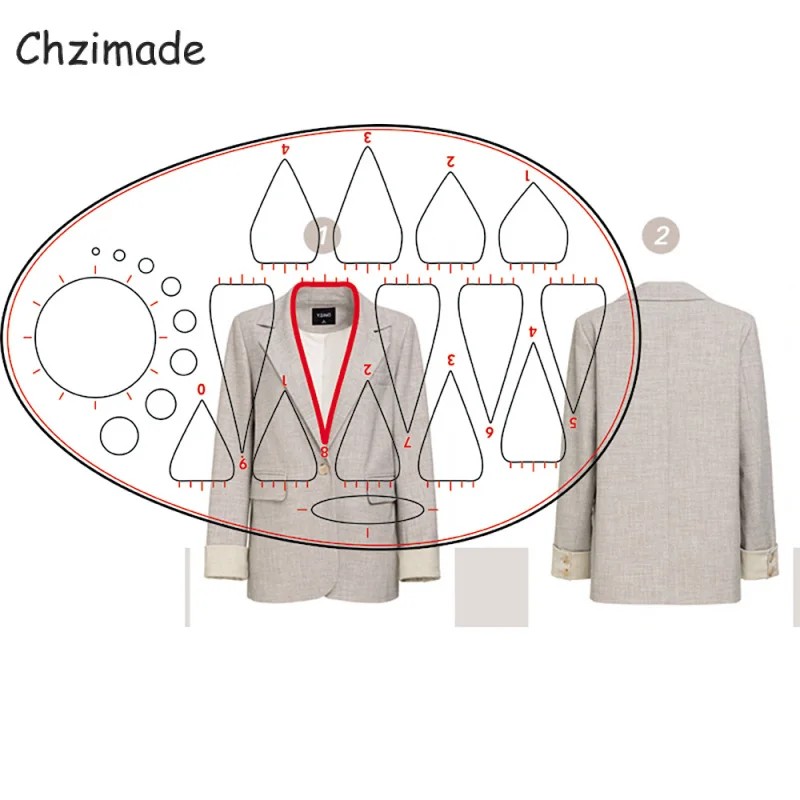 

Пластиковая линейка Chzimade для одежды, изогнутая линейка для шитья, измерительная модная женская линейка-шаблон, набор инструментов «сделай ...