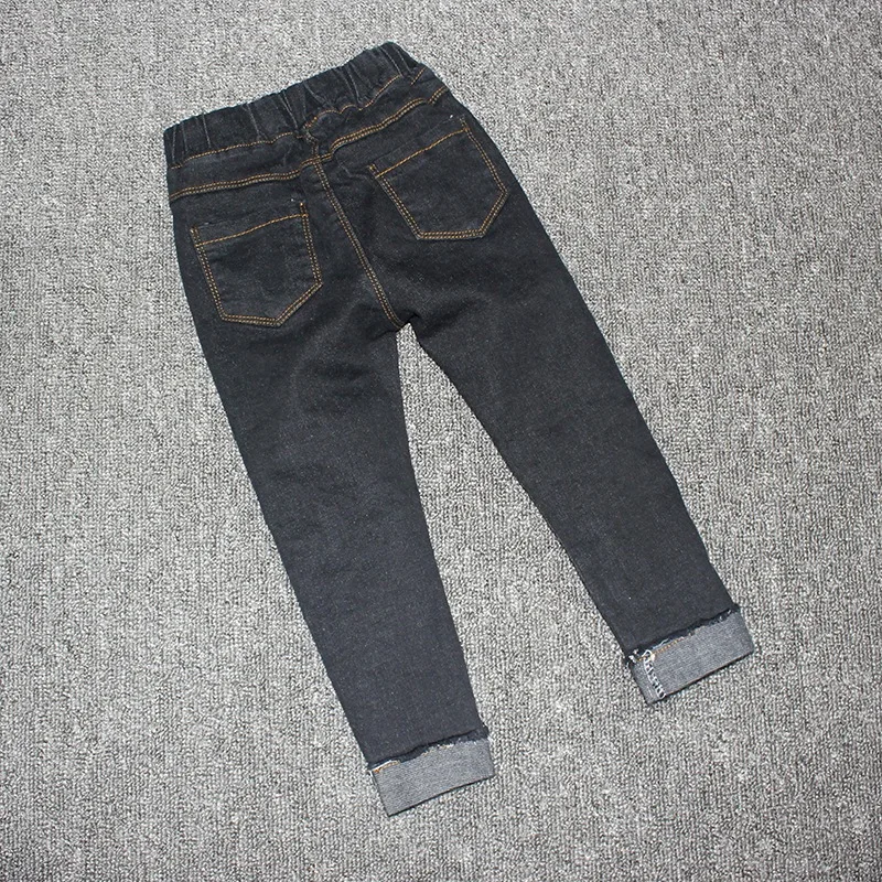 

Winter Baby Girls Pants Soft Rabbit Ear Ball Design Denim Casual Long Trousers Thicken Children Clothes