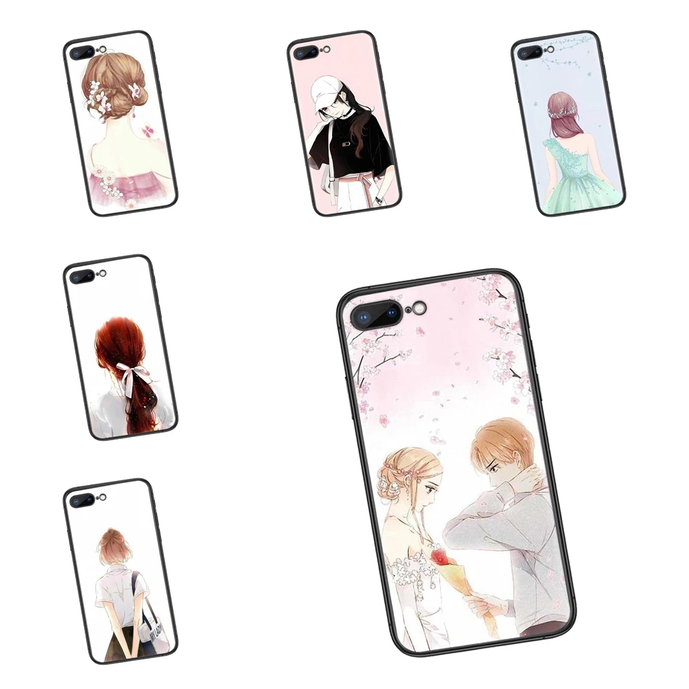 Черная Водонепроницаемая Роскошная задняя крышка Closeout с аниме мультяшными