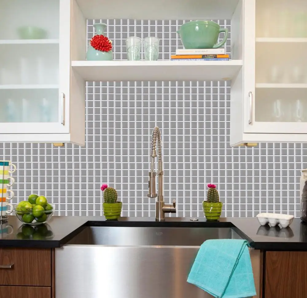 Виниловая водостойкая самоклеящаяся настенная 3d плитка Vividtiles 1 лист|Наклейки на