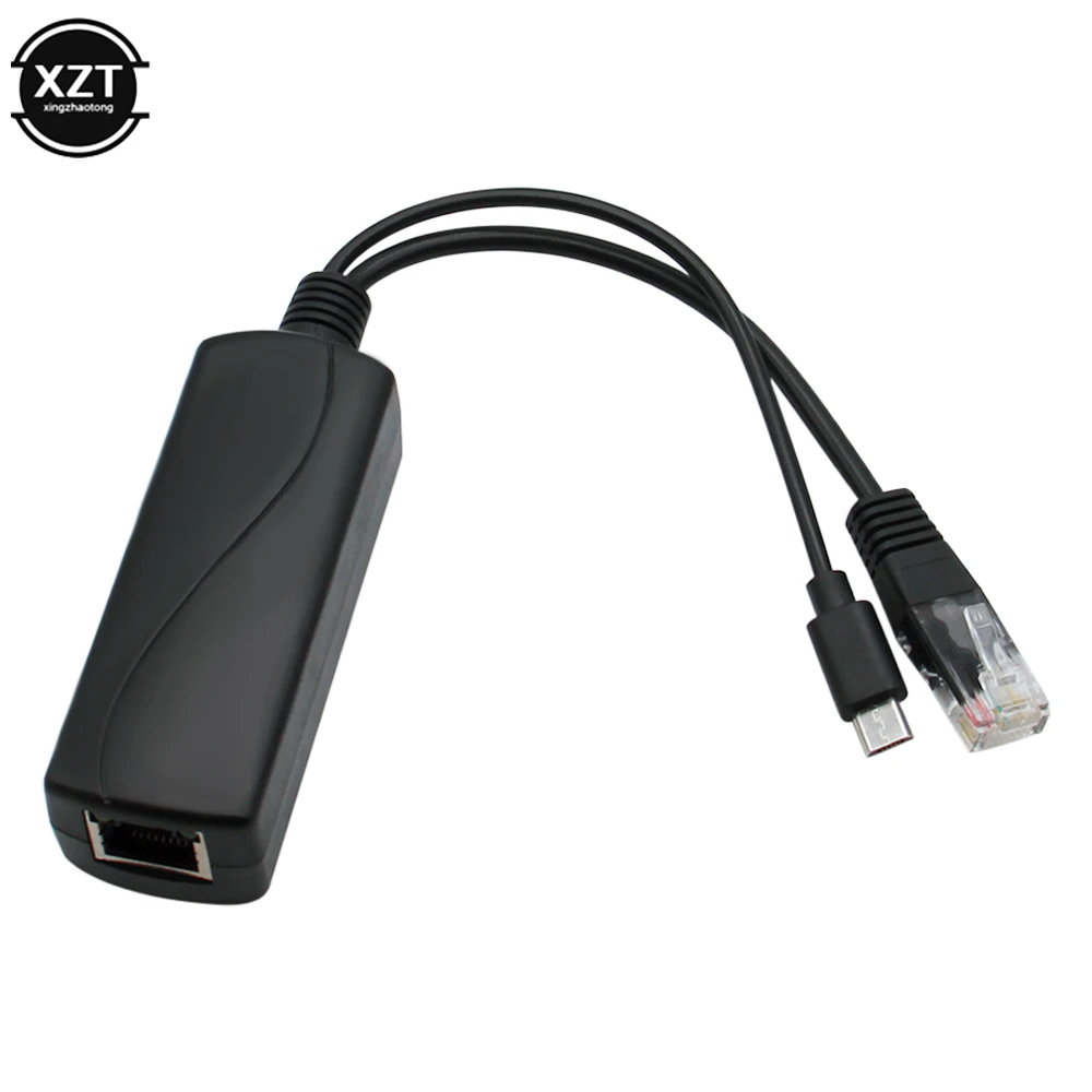 6 кВ анти помех Мощность по Ethernet 48 В до 5 3A 12 Вт активный сплиттер POE Micro USB разъем для