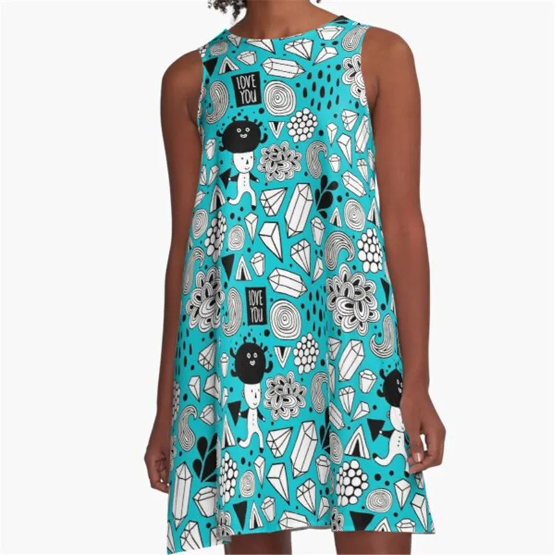 

Fashion Women summer dresses Glass Rose Red Printed A-Line Boho Dress for women harajuku Sexy ladies mini short beach dress