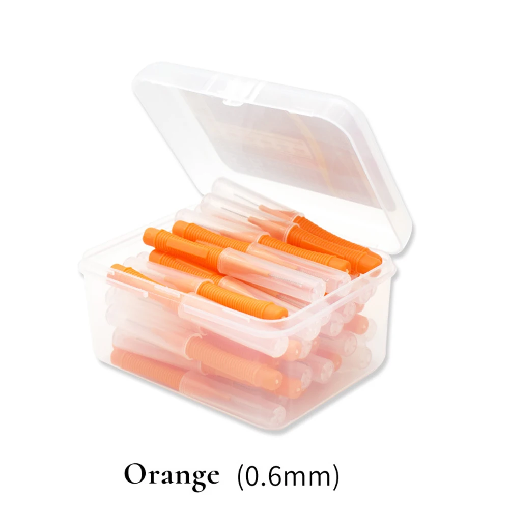 40 шт. межзубная щетка с толкателем гигиена полости рта Отбеливание зубов