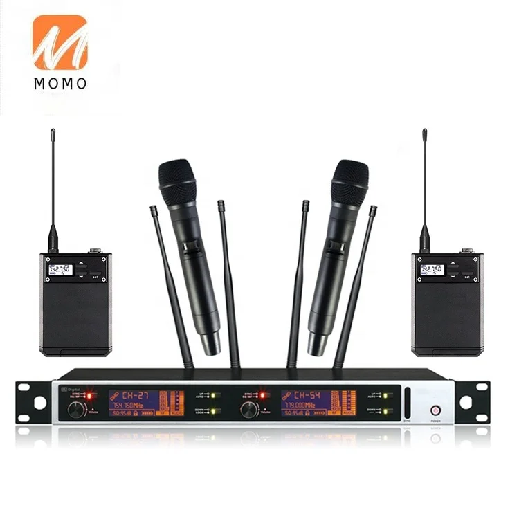 구매 새로운 디지털 400 미터 장거리 Sans 필 무선 시스템 UHF 노래 보컬 다이나믹 전문 무선 마이크