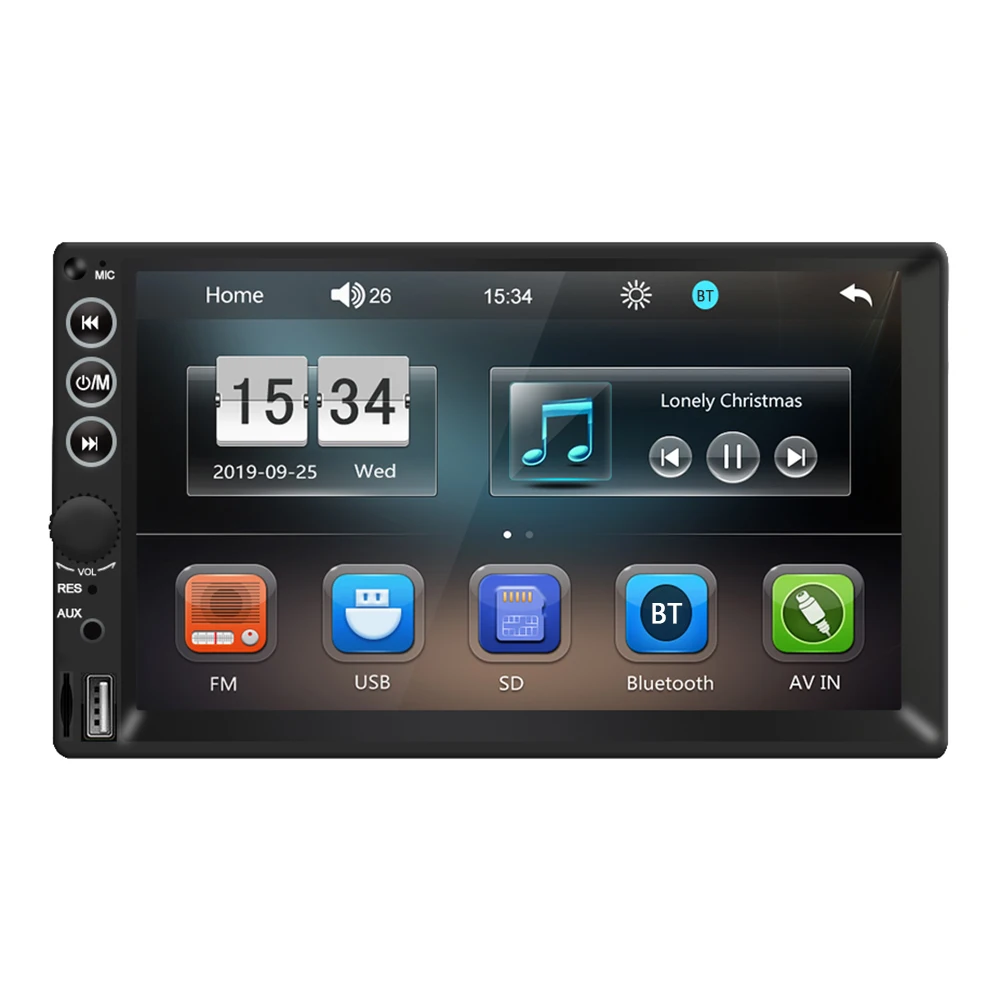 7 дюймов сенсорный экран Экран HD мультимедийных проигрывателей двойной 2 дин