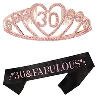 30th birthday gifts 30th birthday tiara and sash happy 30th birthday party supplies %e2%80%9c30 fabulous%e2%80%9dsash and tiara