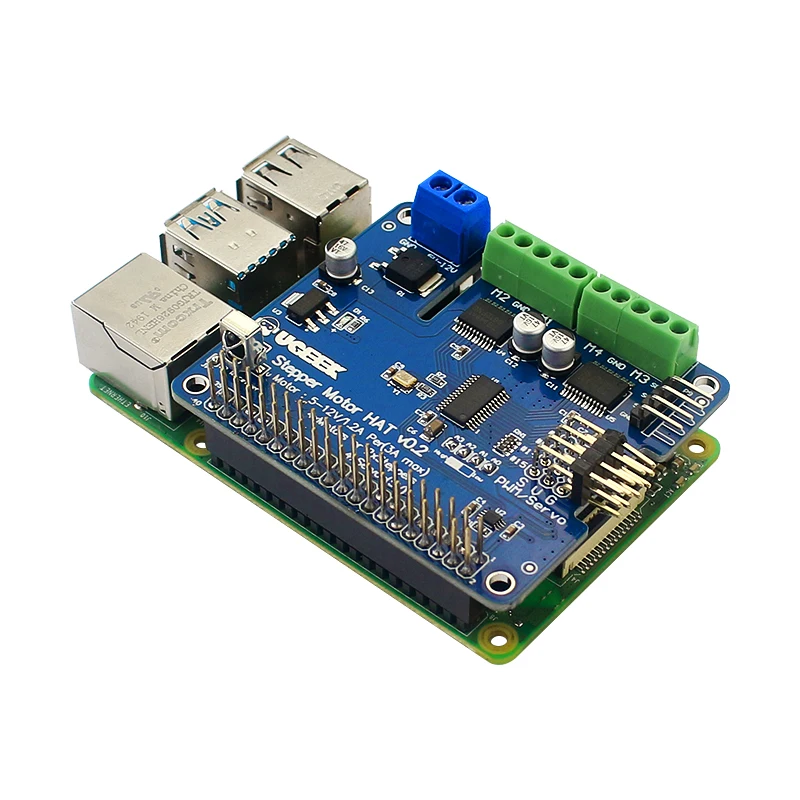 Плата расширения интерфейса I2C для шагового двигателя Raspberry Pi 4 V2.0 5 12 в плата