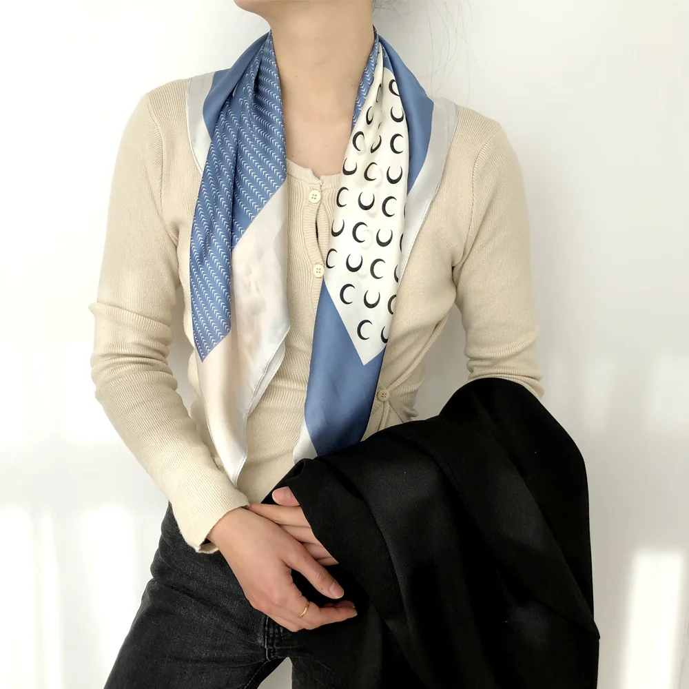 

Silk Scarf Women Shawls Wraps Fashion Small Hair Neck Hijabs Foulard Scarves Female Lady bufanda seda mujer echarpe ete soie