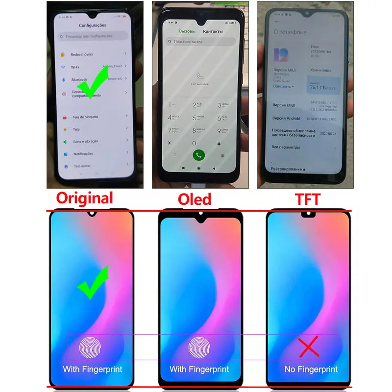 ЖК дисплей Amoled для Xiaomi Mi 9 SE сменный сенсорный экран с 10 отпечатками пальцев Mi9 9SE