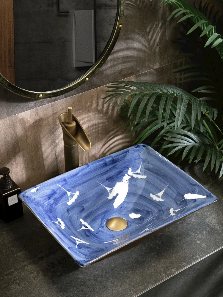 Раковина прямоугольной формы в европейском стиле китайская искусственная