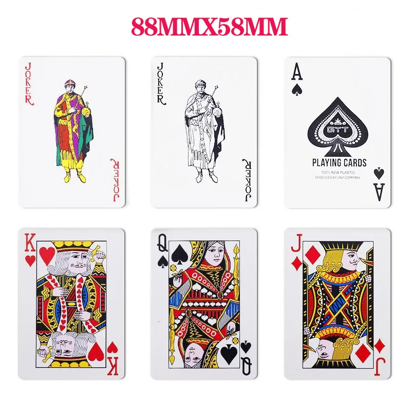 Покер ПВХ водонепроницаемый игральные карты настольные игра моющаяся