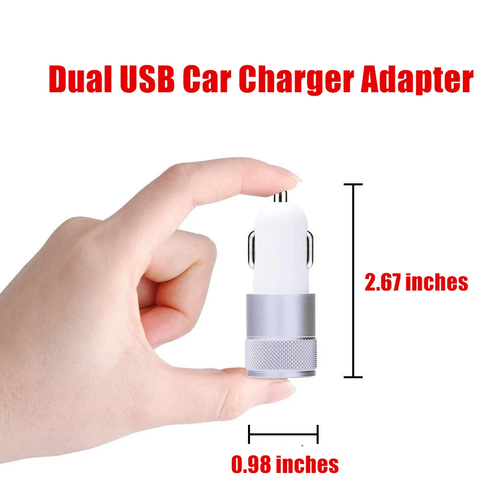 Автомобильное зарядное устройство с двумя USB-портами для iPhone se 6s 7 Plus 11 Pro зарядный