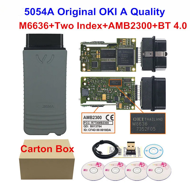 Original OKI A 5054 OKI Keygen 5054A Bluetooth AMB2300 ODIS V5.1.3 для V/AUDI/SKODA/SEAT 5054A 6154 wifi UDS для VAG - Цвет: Original OKI A