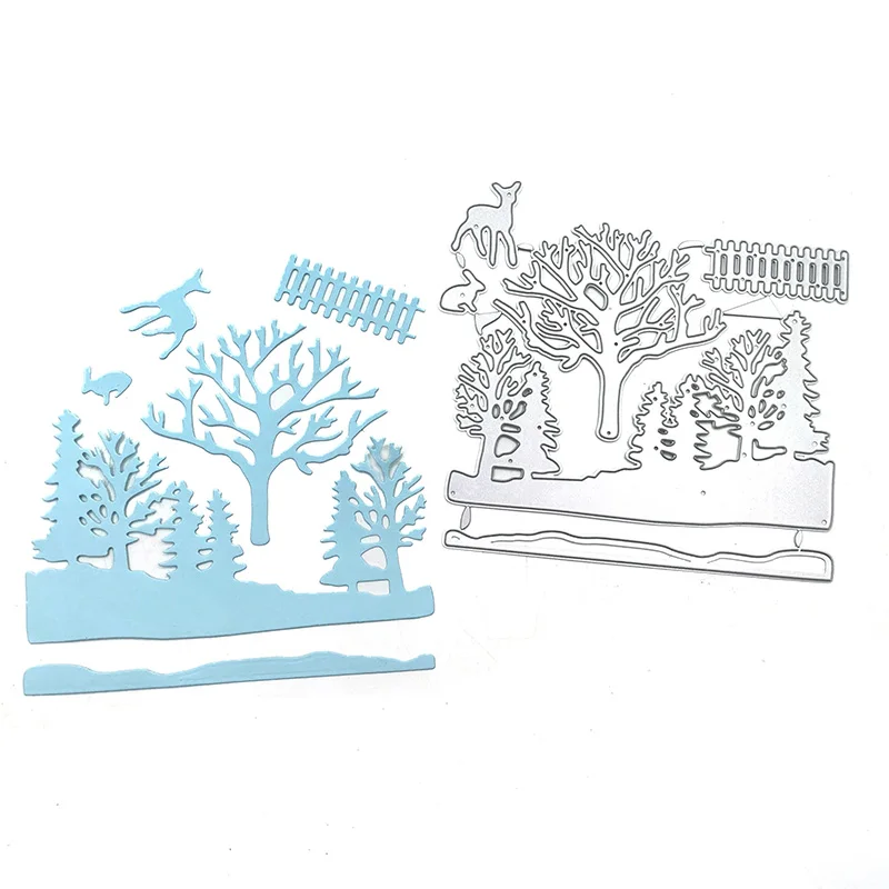 

Julyarts Tree Rabbit Deer Dies Scrapbooking Nouveau Die Cuts For DIY Scrapbooking Embossing Paper Card Photo Album Making Craft
