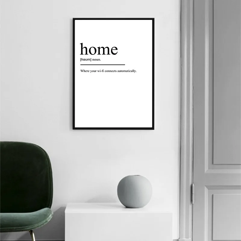 Черно-белая картина с цитатами холст плакат Минималистичная Настенная