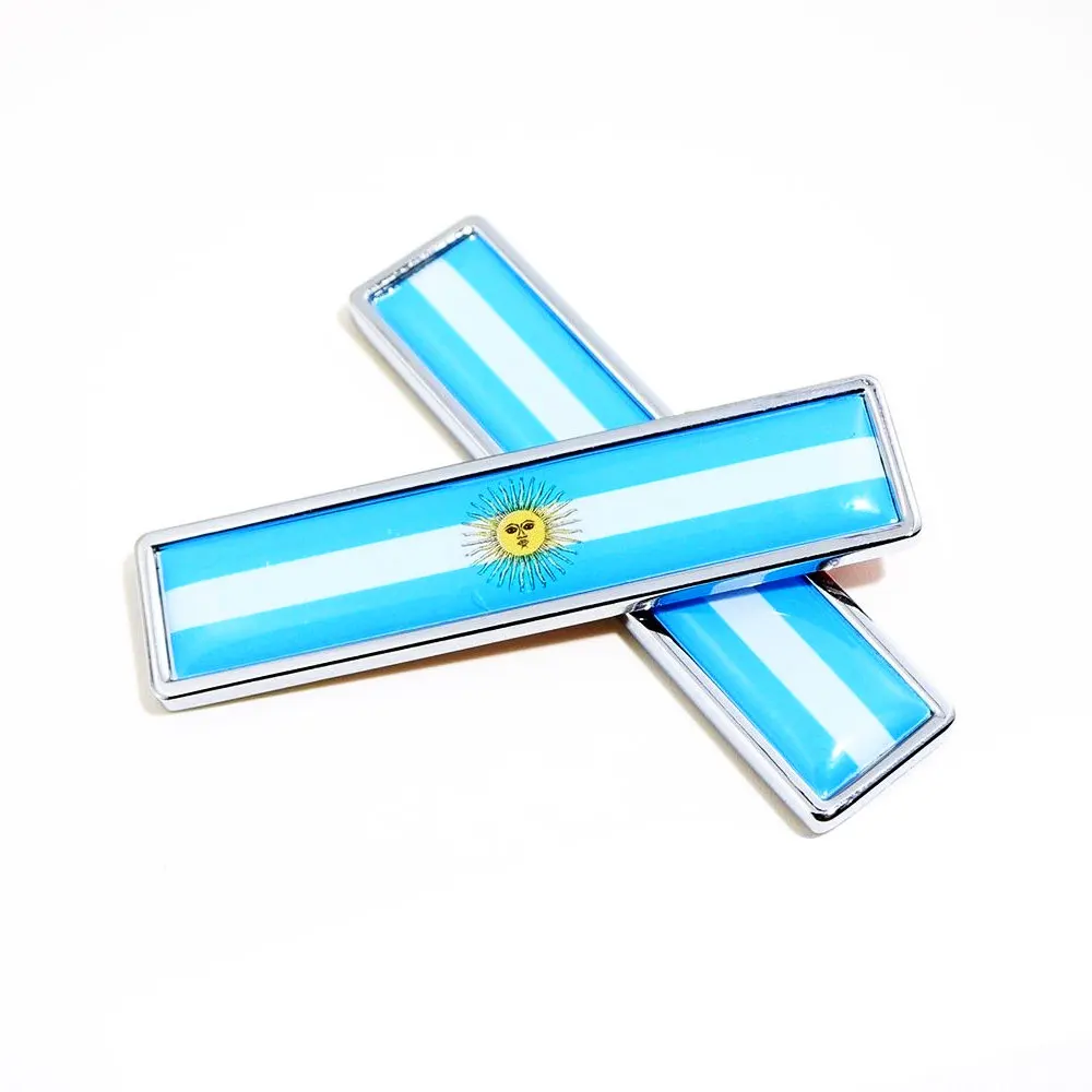 1 пара металлических наклеек DSYCAR с национальным флагом Аргентины аксессуары для