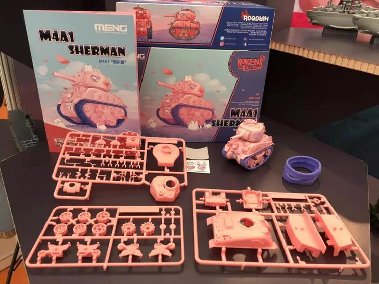 Игрушечная модель Meng Q WW2 M4A1 Sherman King Тигр Танк T34 KV2 сделай сам военная
