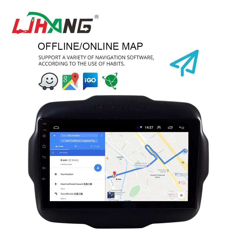 LJHANG Car Multimedia Player Android 10 For JEEP Renegade 2016 2017 2018 Radio Stereo GPS Navigation 2G+32G Automotive Video | Автомобили
