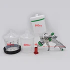 HVLP краскопульт гравитационный краскопульт с неочищенной чашкой 1,4 мм 1,7 мм 2,0 мм сопло куб. См стакан для Смешивания Краски профессиональный ручной пистолет-распылитель