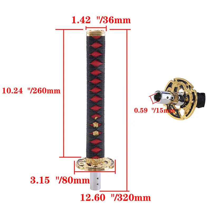 Авто аксессуары 26 см самурайский меч украшение ручка переключения передач