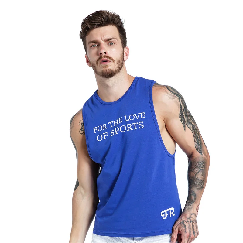 

Mens Cotton Gyms Casual Tank Tops Running Bodybuilding Fitness Muscle Sleeveless Singlet Top Vest Workout Vest Tank Mans Clothes