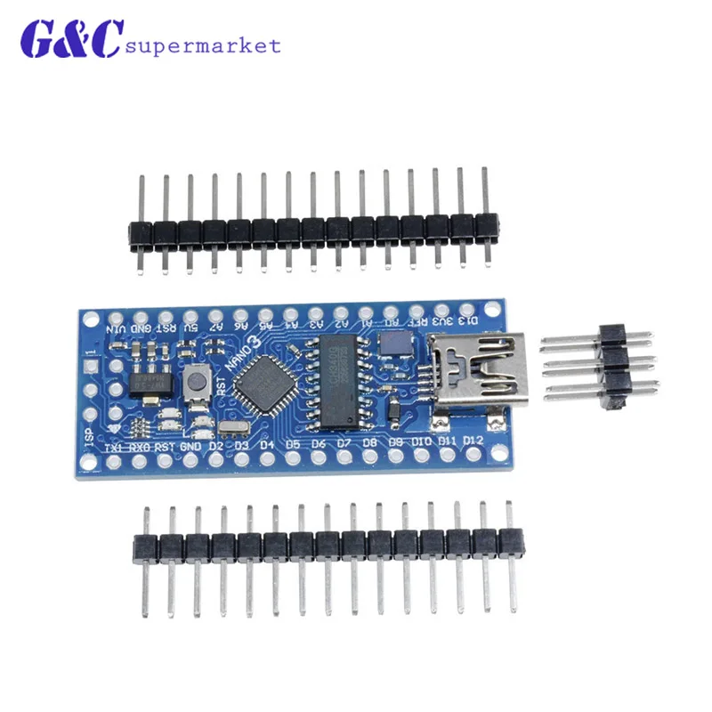 Плата Nano V3.0 3 0 ATmega168 Mini USB модуль микроконтроллера для Arduino В 5 микроконтроллер