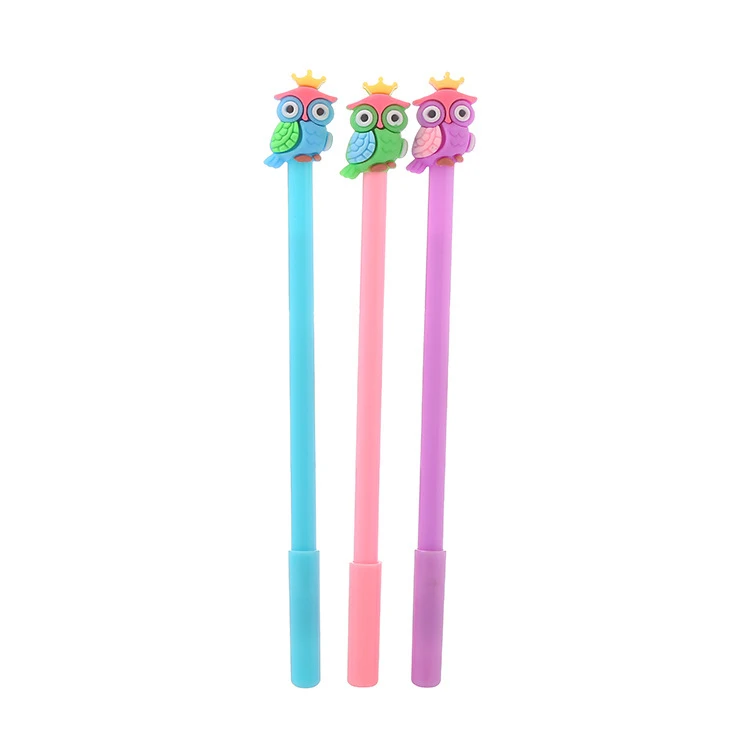 

1PC Creative 18 Style New Cute Cartoon Head Gel Pen Student Stationery Novelty Gift School Material Office Supplies