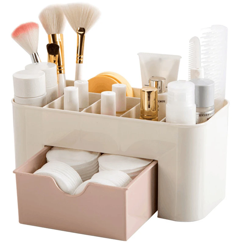 Модная Новая европейская прозрачная пластиковая Косметика ящик для хранения