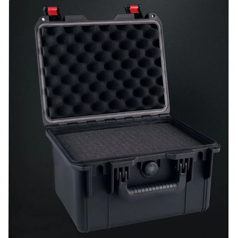 

14" Safety box plastic moisture-proof Anti-drop and shockproof waterproof tool box instrument equipment case 34x28x22cm