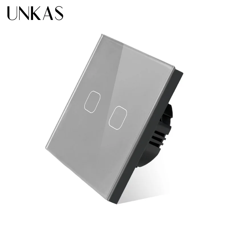 UNKAS стандарт ЕС 2 банды 1 способ настенный светильник контроллер умный дом