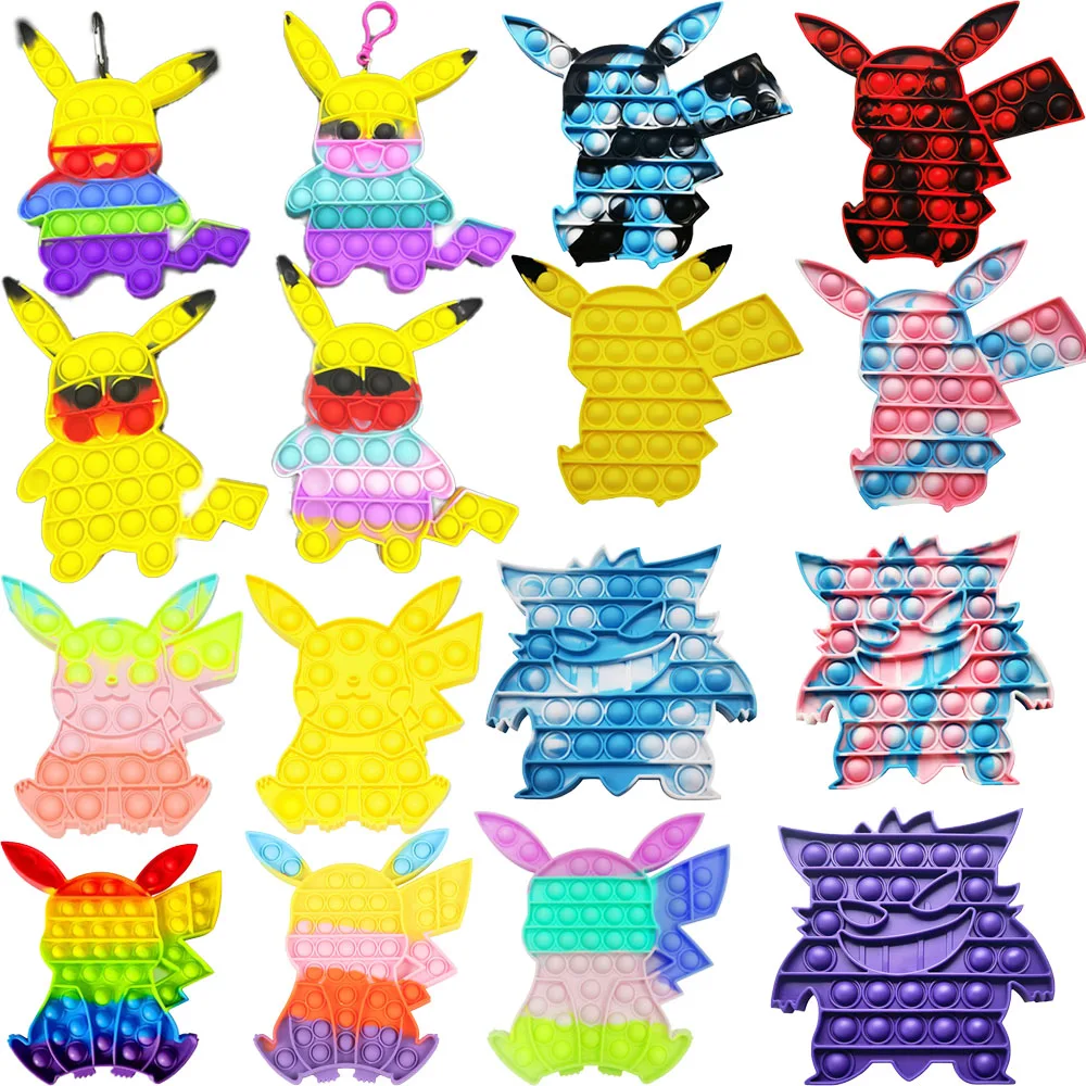 

Pop it Pokemon Pikachu it Fidget Toys Rainbow Gobang Push Bubble Autism Desktop Kids Relieve Charizard Push Fidget Bulbasaur