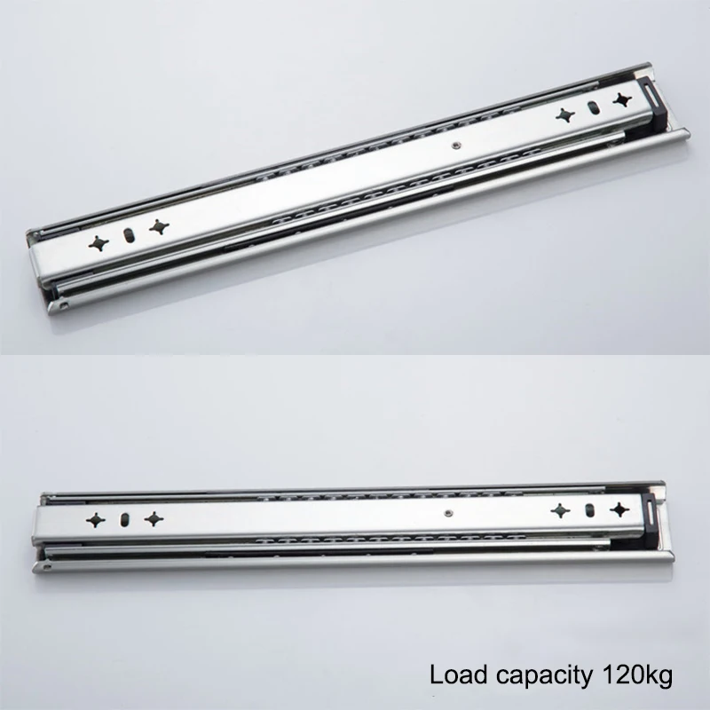 Heavy Slide Rail 53 Wide Three Section/ Thickened / Industrial Duty Drawer Runners Full Extension 120kg Bearing | Обустройство дома