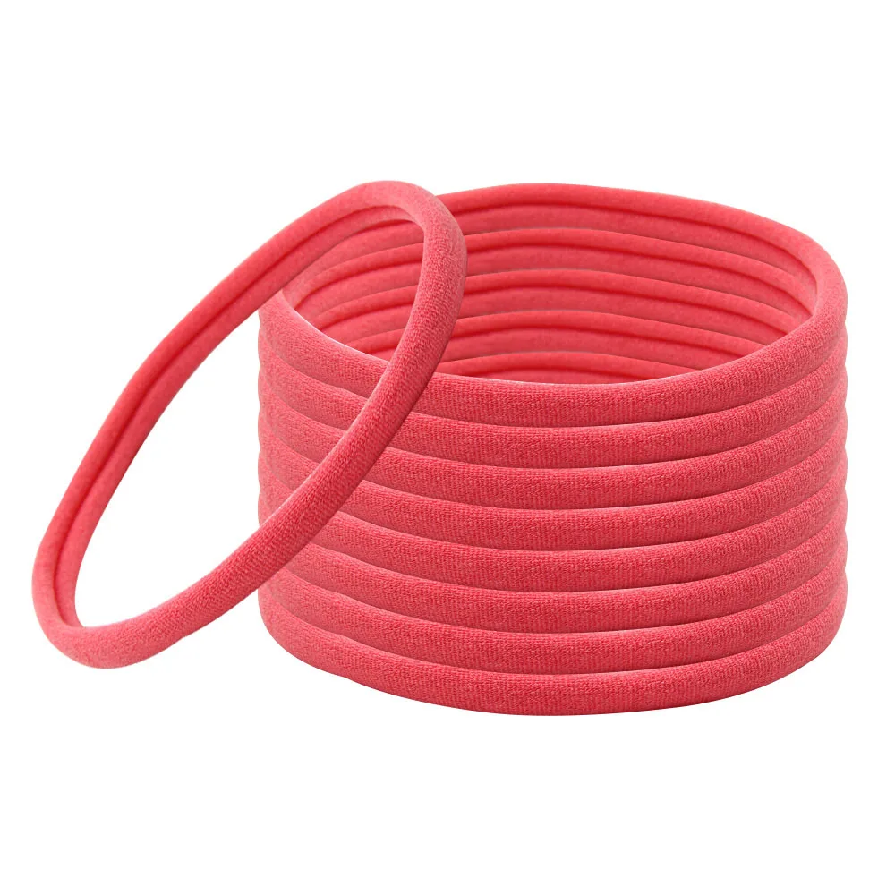 watermelon IBOWS 10 шт. спандекс нейлоновая повязка однотонный комплект с эластичной резинкой и повязка на голову для маленьких девочек Малыш DIY узкие лентой Головные уборы аксессуары для волос - Цвет: watermelon