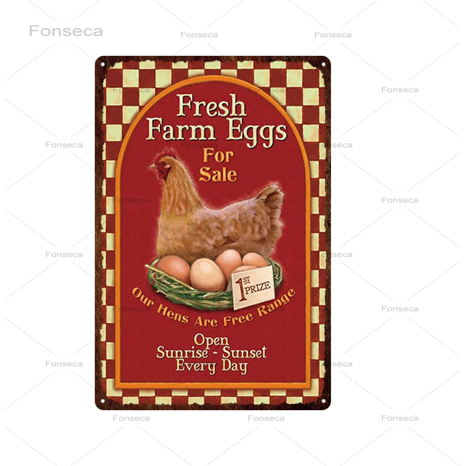 Жестяной знак в виде курицы винтажный металлический фермерский Настенный декор