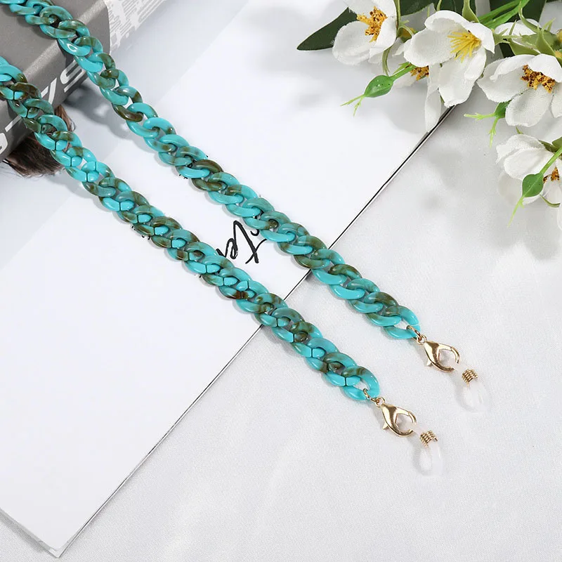 

Fashion Acrylic Sunglasses Lanyard Chains Female Anti-slip Reading Glasses Lanyard Chain Holder Neck Strap Rope Gift 2020