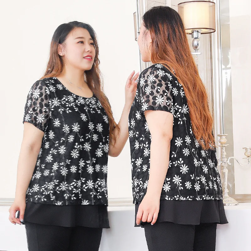

TUHAO Plus Size 10xl 8xl 6XL 4XL Womens Shirts Mother Elegant Black Blouse Office Lady Casual Woman Bloouses Shirts Tops Clothes