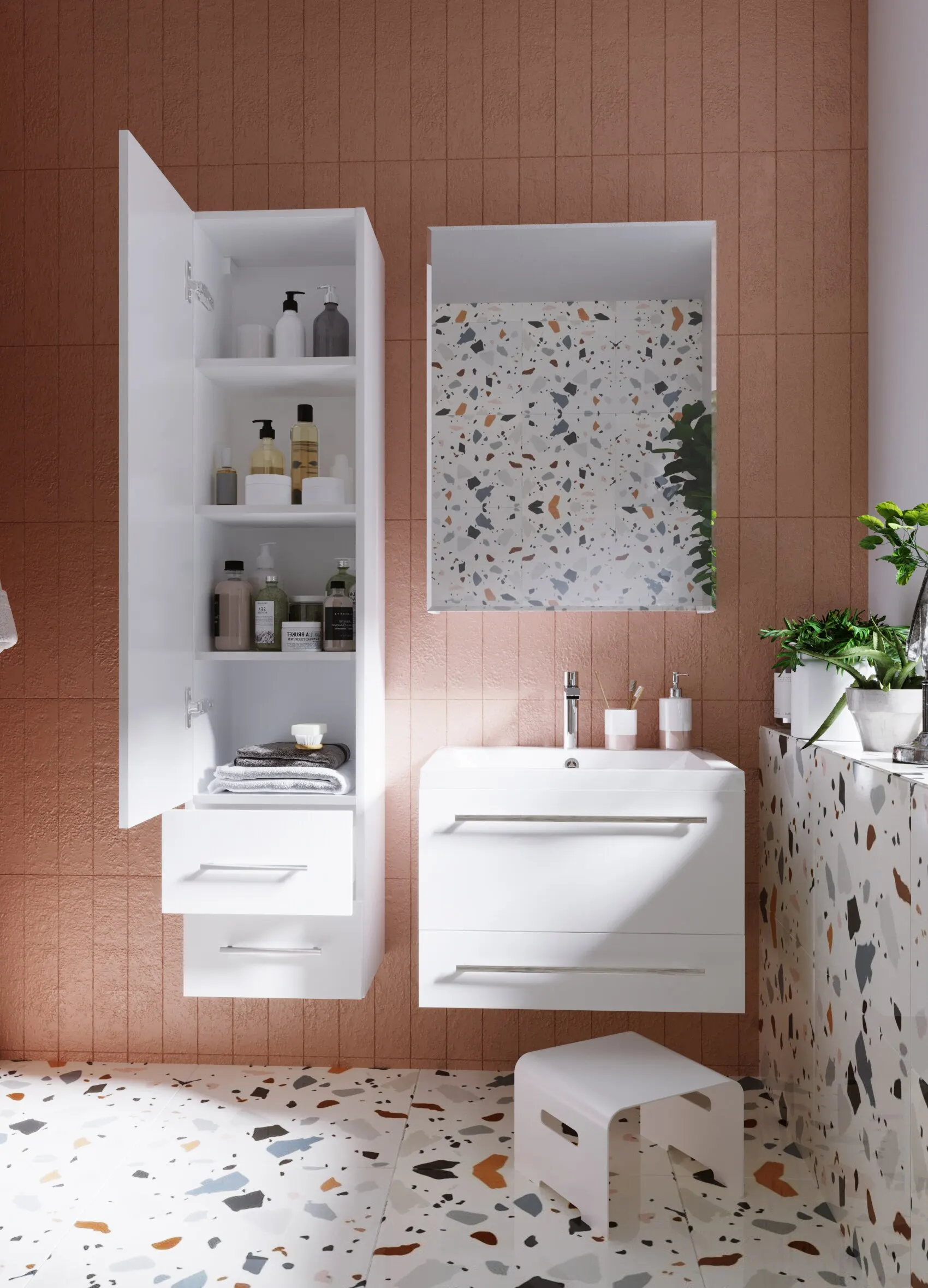 Пенал 1Marka Соната 35П 1д.2в.я. Белый глянец R |